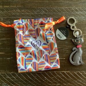 Brighton keychain, Cleo cat handbag fob